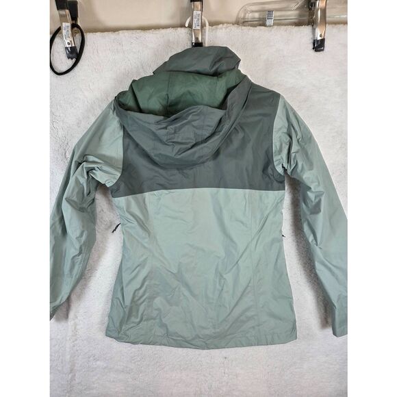 Columbia Women's Puddletown Omni-Tech Waterproof Hooded Rain Jacket Green Small - Picture 6 of 6